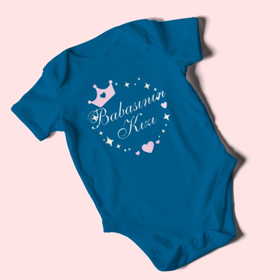 Babasının Kızı Baskılı Bebek Zıbını Çıtçıtlı Body 8 Renk | %100 Pamuk – Kişiye Özel
